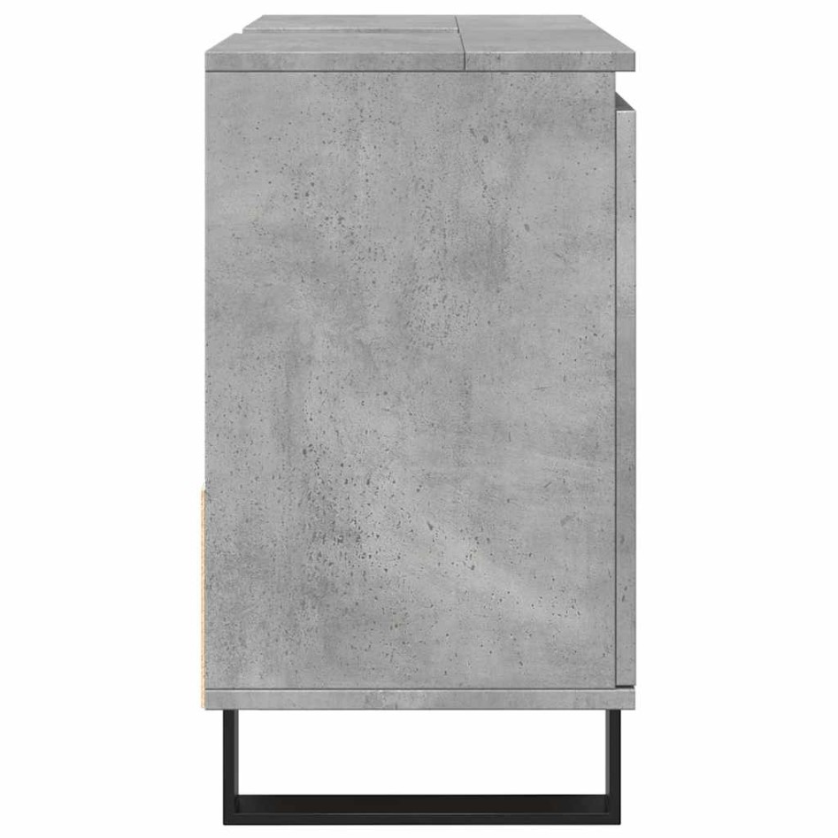 Mueble de lavabo madera ingeniería gris hormigón 65x33x60