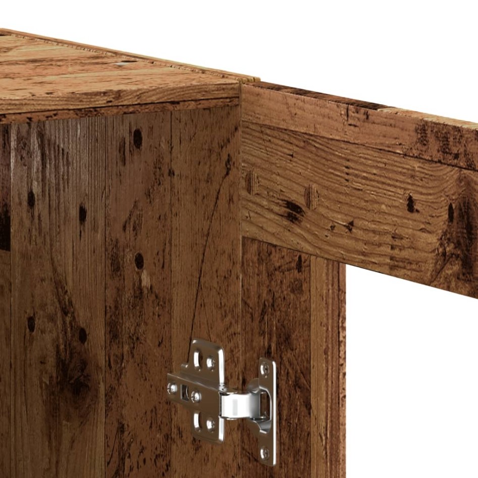 Aparador de madera de ingeniería envejecida 69,5x34x90