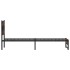 Estructura de cama sin colchón metal marrón roble 80x200