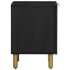 Mesita de noche de madera maciza de mango negra 40x33x46