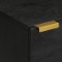 Mesita de noche de madera maciza de mango negra 40x33x46