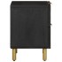 Mesita de noche de madera maciza de mango negra 40x33x46