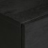 Mesita de noche de madera maciza de mango negra 40x33x46