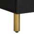 Mesita de noche de madera maciza de mango negra 40x33x46