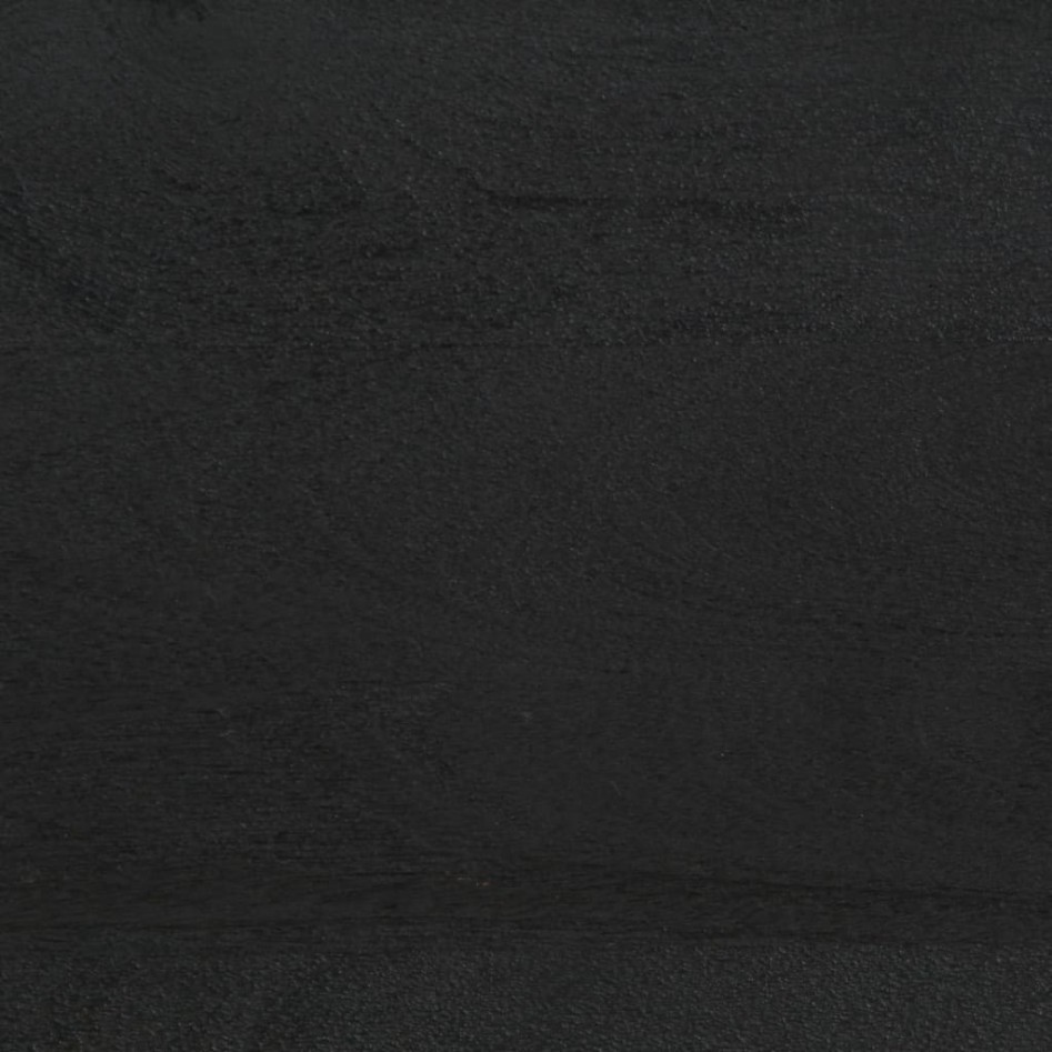 Mesita de noche de madera maciza de mango negra 40x33x46
