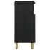 Aparador de madera de ingeniería negro 60x33x75