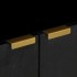 Aparador de madera de ingeniería negro 60x33x75