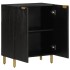 Aparador de madera de ingeniería negro 60x33x75