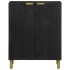 Aparador de madera de ingeniería negro 60x33x75
