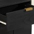 Mesita de noche madera de ingeniería negra 50x33x60