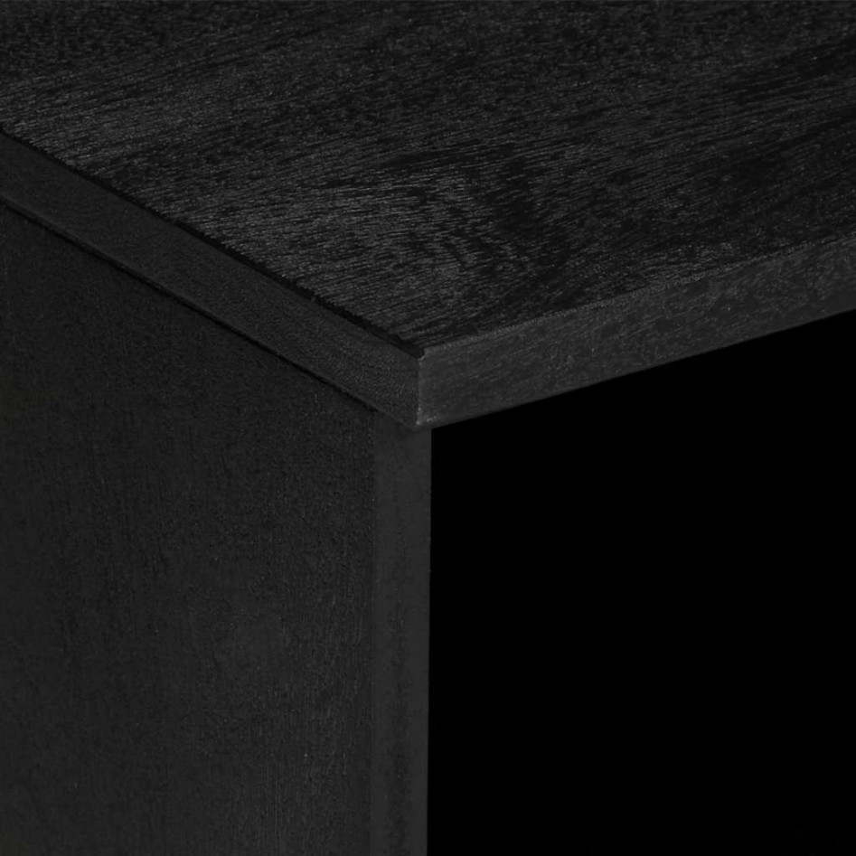 Mueble de TV madera de ingeniería negro 80x33x46