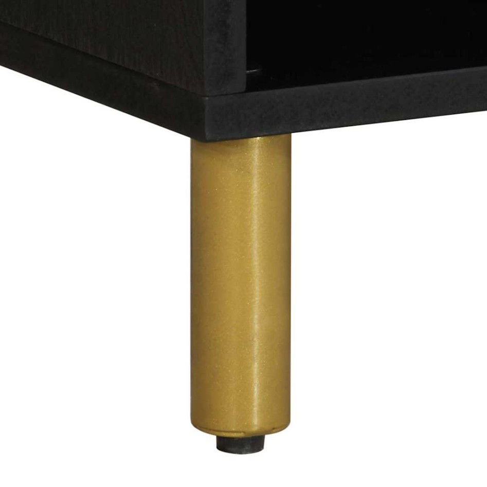 Mueble de TV madera de ingeniería negro 80x33x46