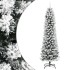 Árbol de Navidad artificial estrecho con nieve PVC y PE 210