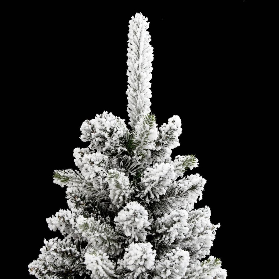 Árbol de Navidad artificial estrecho con nieve PVC y PE 210