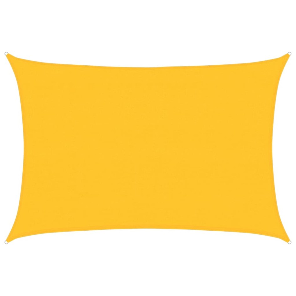 Toldo de vela rectangular HDPE amarillo 160 g/m² 4x6
