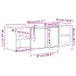 Mueble de TV madera de ingeniería envejecida 130x35x50