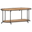 Mueble de TV madera maciza de acacia 100x42x40 cm