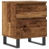 Mesita de noche madera ingeniería madera envejecida 40x35x50