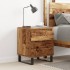Mesita de noche madera ingeniería madera envejecida 40x35x50