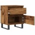 Mesita de noche madera ingeniería madera envejecida 40x35x50