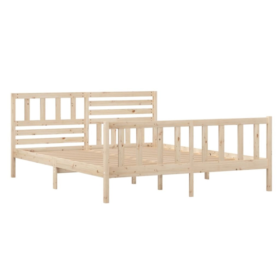 Estructura de cama madera maciza 120x200
