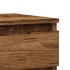 Mesita de noche madera ingeniería madera envejecida 40x35x50