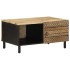 Mesa de centro madera maciza de mango rugosa negro 80x50x40