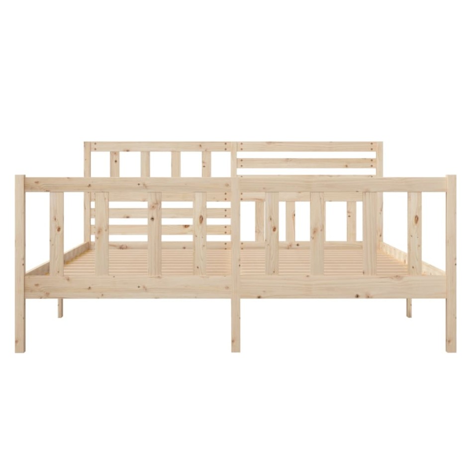 Estructura de cama madera maciza 120x200