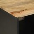 Mesa de centro madera maciza de mango rugosa negro 80x50x40