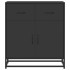 Aparador de madera de ingeniería negro 68x35x76