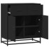 Aparador de madera de ingeniería negro 68x35x76