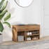 Banco zapatero madera de ingeniería roble artisan 80x30x45