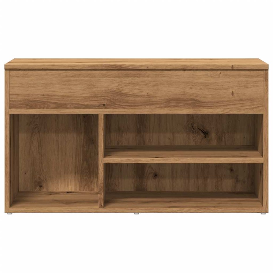 Banco zapatero madera de ingeniería roble artisan 80x30x45