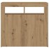 Aparador luces LED madera ingeniería roble artisan 80x35x75