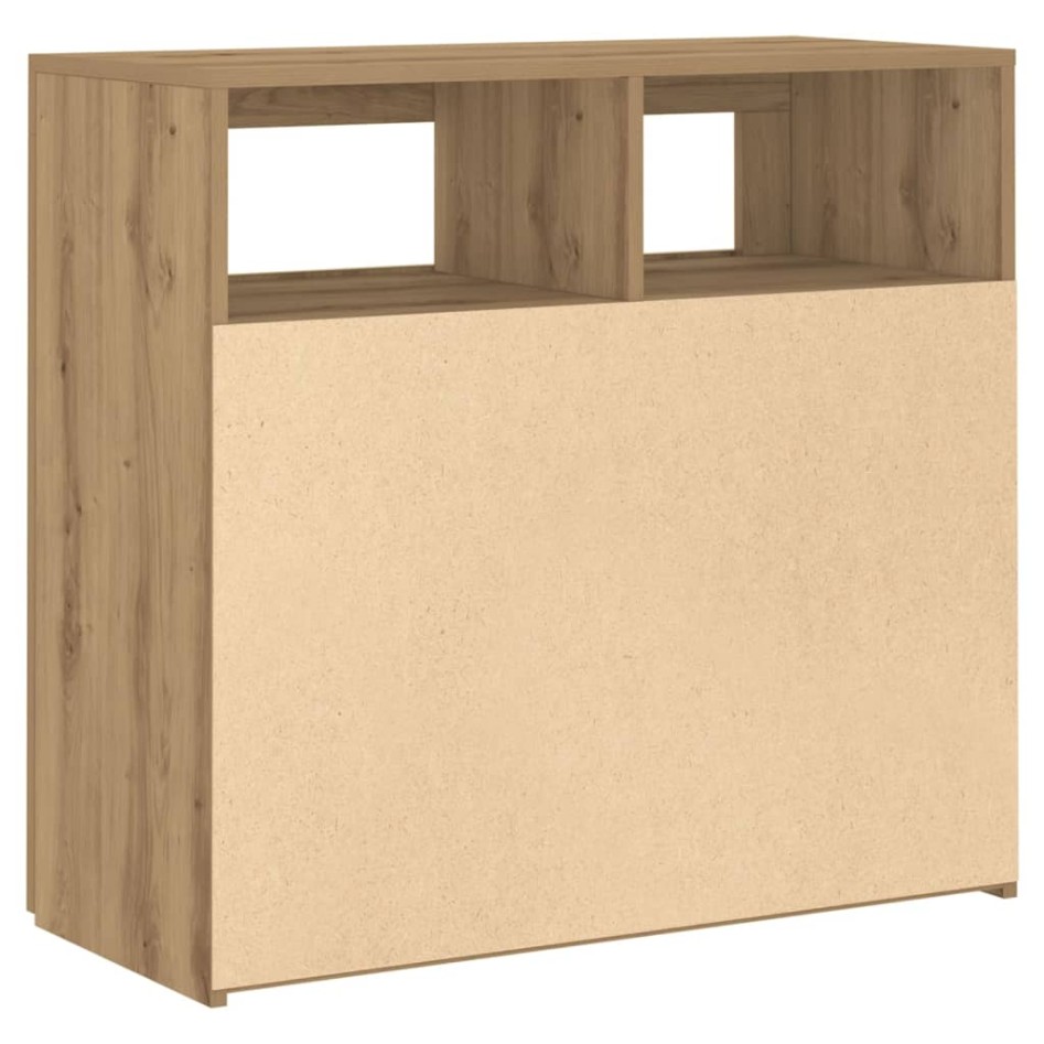 Aparador luces LED madera ingeniería roble artisan 80x35x75