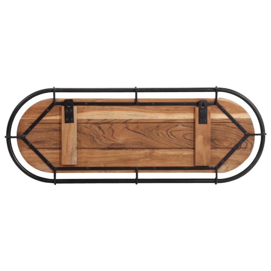 Perchero de pared con 5 ganchos madera maciza de