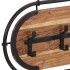 Perchero de pared con 5 ganchos madera maciza de