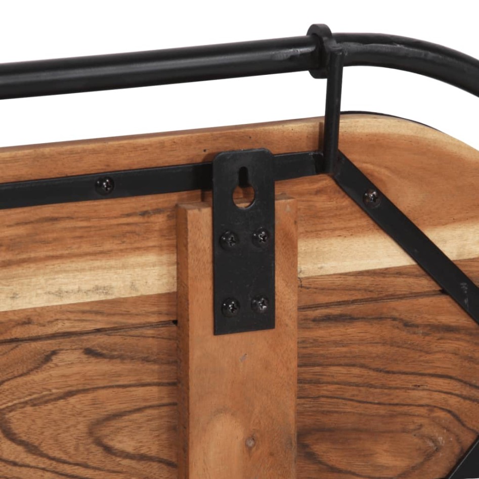 Perchero de pared con 5 ganchos madera maciza de