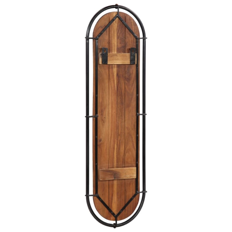 Percheros de pared con 4 ganchos 2 uds madera maciza