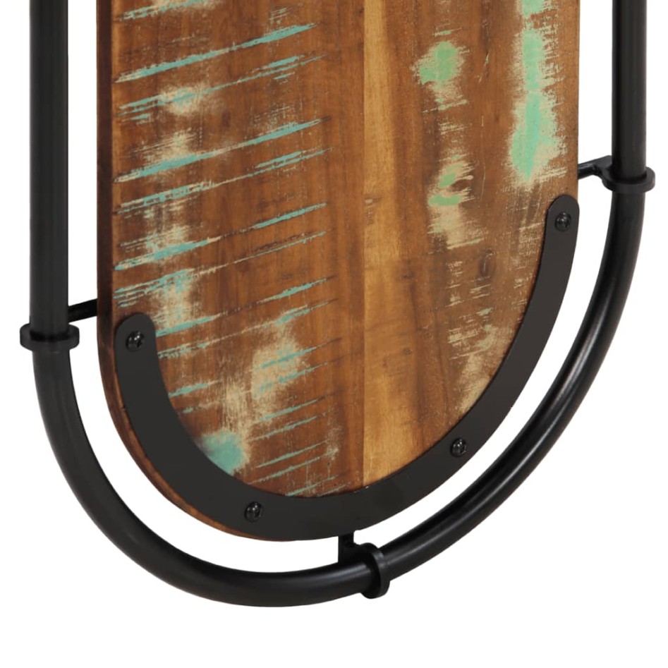 Percheros de pared con 4 ganchos 2 uds madera maciza