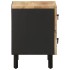 Mesita de noche madera maciza mango rugosa negro 40x33,5x46