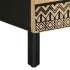 Mesita de noche madera maciza mango rugosa negro 40x33,5x46