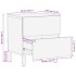 Mesita de noche madera maciza mango rugosa negro 40x33,5x46