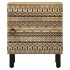 Mesita de noche madera maciza mango rugosa negro 40x33,5x46