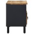 Mueble de TV madera maciza de mango rugosa negro 80x33,5x46