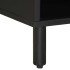 Mueble de TV madera maciza de mango rugosa negro 80x33,5x46