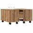 Mesa de centro madera de ingeniería roble artisan 60x60x38