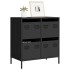 Aparador de acero laminado en frío negro 68x39x73,5