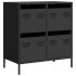 Aparador de acero laminado en frío negro 68x39x73,5