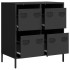 Aparador de acero laminado en frío negro 68x39x73,5